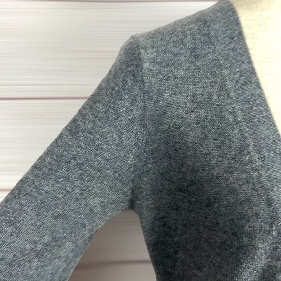 Karoo Mark Eisen Cashmere Gray Deep V-neck Sheath Sweater Dress sz 2, US S-M - Picture 6 of 15